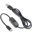 Cable Usb Tipo C Con Interruptor Raspberry Pi 4