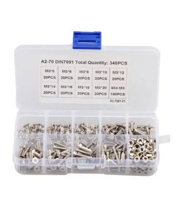 Kit Tornillo M3 - 340 Piezas - Merkatronix
