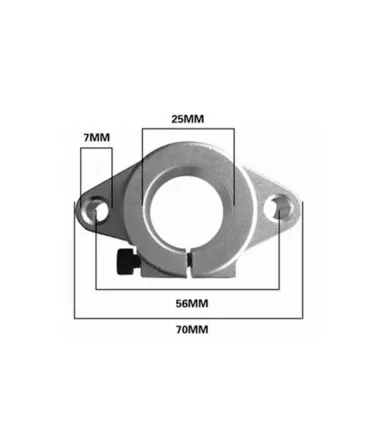 Soporte Eje Lineal 25mm Shf25 - Base Varilla Lisa - Merkatronix