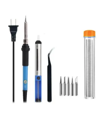 Kit Cautin Regulable 60w + Puntas + Pinza + Estaño - Merkatronix