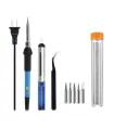 Kit Cautin Regulable 60w + Puntas + Pinza + Estaño