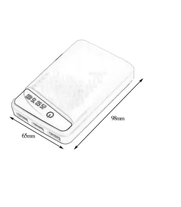 Caja Para Power Bank Batería 18650 Para 3 Baterías - Merkatronix