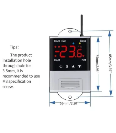 Termostato Digital Wifi Dtc1201 110vac - App Tuya