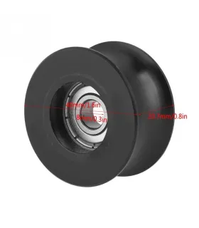 Polea De Nylon En U Bu0840 Con Rodamiento 608zz