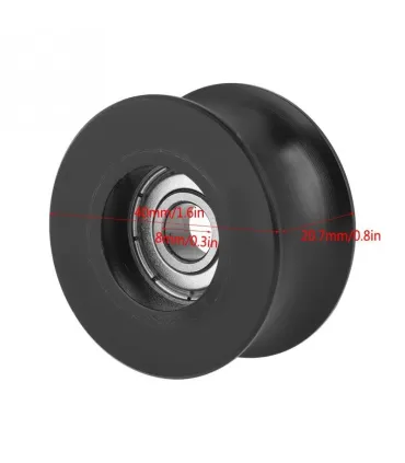 Polea De Nylon En U Bu0840 Con Rodamiento 608zz