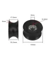 Polea De Nylon En U Bu0840 Con Rodamiento 608zz