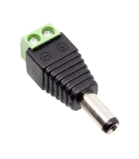 Conector Dc Jack Con Bornera Plug 2.1mm X 5.5mm Cctv X 100un