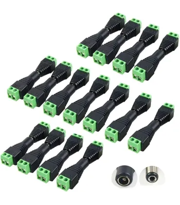 Conector Dc Jack Con Bornera Plug 2.1mm X 5.5mm Cctv X 100un