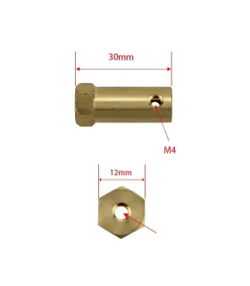 Acoplador Adaptador Hexagonal De Motor Eje 3mm
