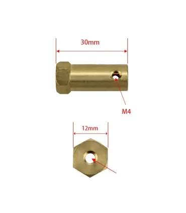 Acoplador Adaptador Hexagonal De Motor Eje 3mm