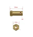 Acople Rígido Hexagonal Extensor Eje Motor D3mm L30mm