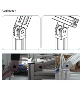 Unión Flexible Bisagra Perfil De Aluminio 2020