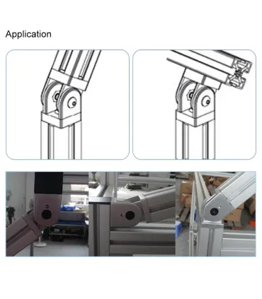 Unión Flexible Bisagra Perfil De Aluminio 2020