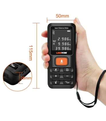Telémetro Láser Lomvum E40 Medidor De Distancia Digital 120m