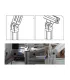 Unión Flexible Bisagra Perfil De Aluminio 3838 4040