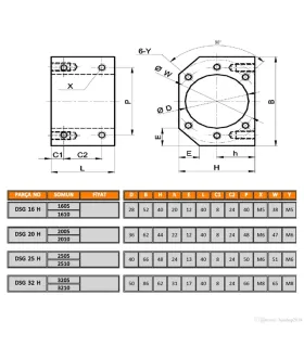 Camisa Tornillo Bola Recirculante Sfu25 - Dsg25h
