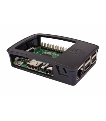 Caja - Case Negro  Raspberry Pi 3 Modelo B - Merkatronix