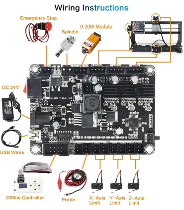 Máquina Cnc Router Pcb 3018 Pro + Fresas + Control - Merkatronix