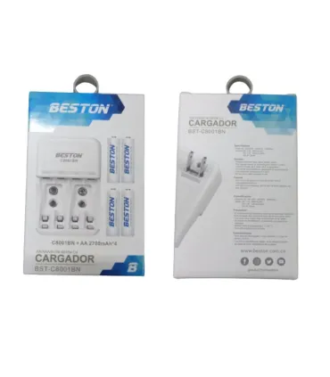 Cargador Beston Bst-c8001bn +  4 Pilas De 2700mah
