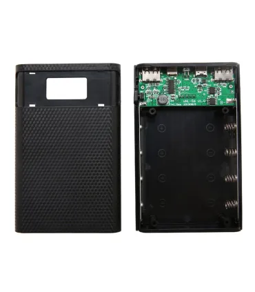 Caja Power Bank Batería 18650 X4, Holder Batería. - Merkatronix