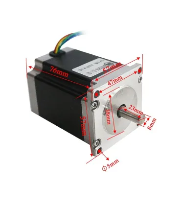 Motor Paso A Paso Nema 23 57BYGH76  270 Oz.In 1.8Nm - Merkatronix
