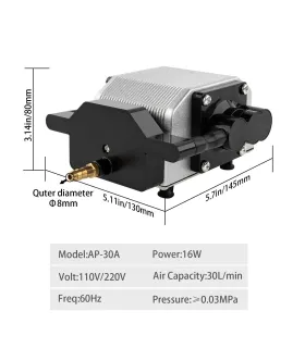 Bomba De Aire Para Cortador Laser 30l/min Graduable 110vac