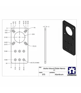 Soporte Plano Motor Nema 17 Para Perfil 2020 2040
