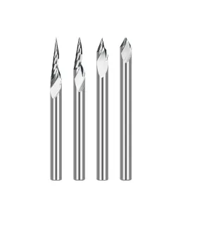 Fresa Tipo V Espiral 20 Grados X 0.1 Mm Vastago 1/8