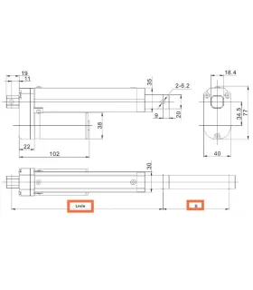 Actuador Lineal De Alta Resistencia 12v 150mm