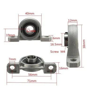 Cojinete - Chumacera Con Rodamiento 12mm Kp12 - Merkatronix