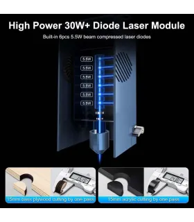 Laser De Corte Madera Acrílico Grabado Metal 30w + 33w