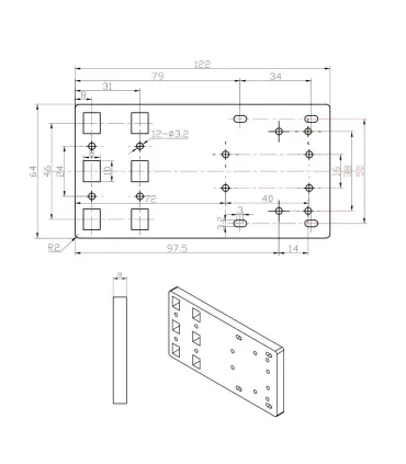 Eje Z Manual Perfil 2040 Cnc Laser - Soporte Ajuste Altura