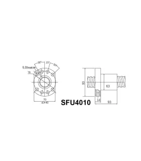 Tuerca Para Tornillos De Bolas Recirculante SFU4010