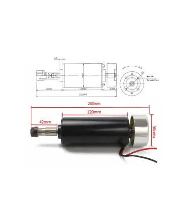 Spindle 500w - Router Cnc + Mandril + Boquilla - Merkatronix