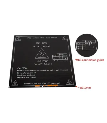 Cama Caliente Aluminio Heatbed Mk3 250 X 250 - Merkatronix