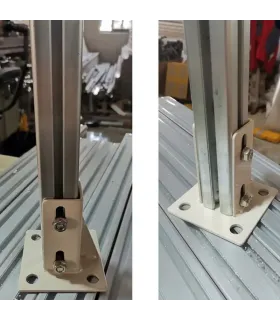 Soporte Pared Suelo Para Perfil De Aluminio 4040 - 3838