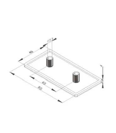 Tapa Plástica Para Perfil de Aluminio 4080