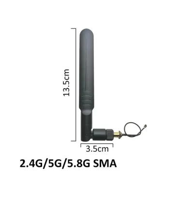 Antena Rf Banda Dual 2,4ghz - 5,8ghz 8dbi + Rp-sma