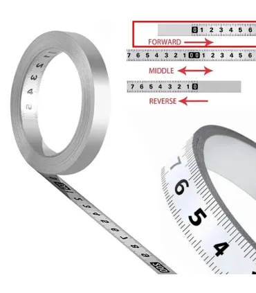 Cinta Métrica Metálica Con Adhesivo x 1 Metro Flexometro