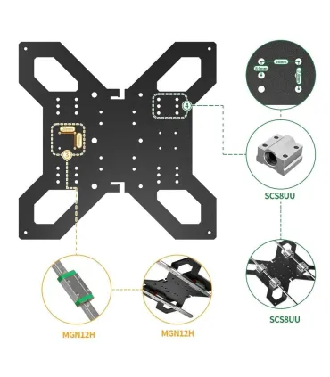 Plataforma Base Cama Caliente 3d Perfil 2040