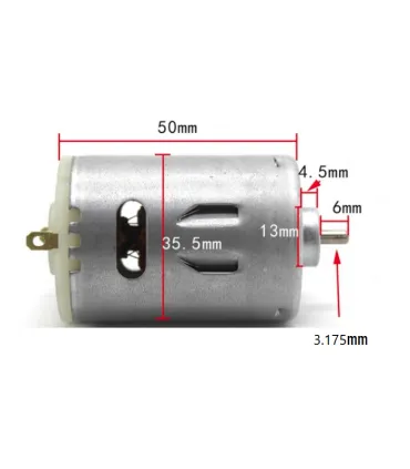 Motor Dc 540 Mini Mandril 6 - 12v - Eje 3.17mm - Merkatronix
