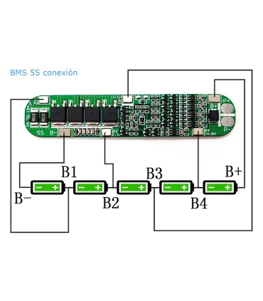 Cargador Baterías 18650 Litio Bms 5s 18.5v - Merkatronix