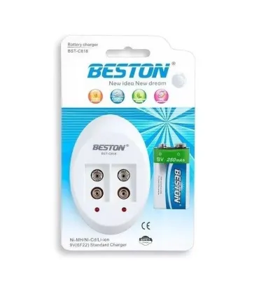 Cargador + Pila 9v Beston BST-C818  250mah