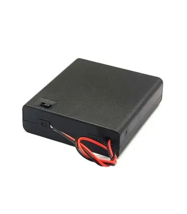 Porta Batería Caja Pila AA Para 4 Pilas 6V