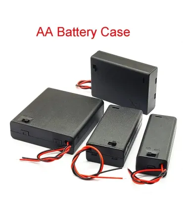 Porta Batería Caja Pila AA Para 4 Pilas 6V