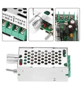Controlador PWM Velocidad Motor DC Con Suiche