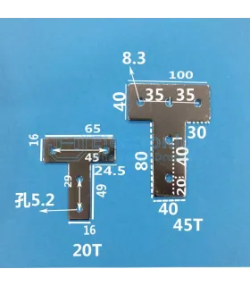 Conector Unión T Perfil Aluminio 2020