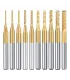 Kit Fresa Delgada Carburo Titanio Vástago 1/8 D x 10 Unidades