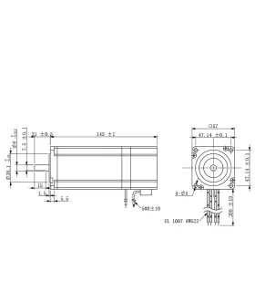 Motor Paso a Paso Nema 23 Con Freno 3Nm
