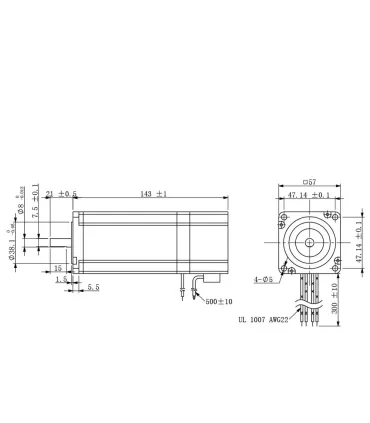 Motor Paso a Paso Nema 23 Con Freno 3Nm